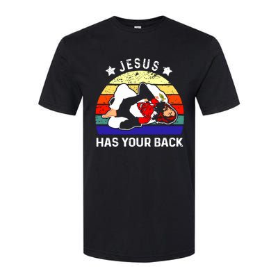 Brazilian Jiu Jitsu Jesus Has Your Back Softstyle® CVC T-Shirt