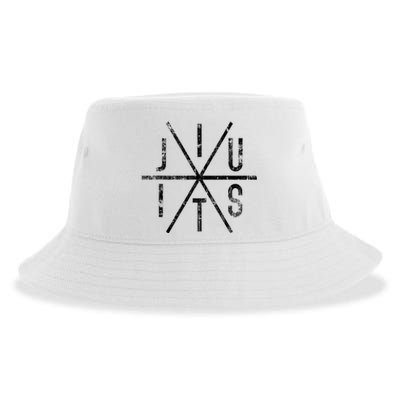 Brazilian Jiu Jitsu Bjj Distressed Sustainable Bucket Hat