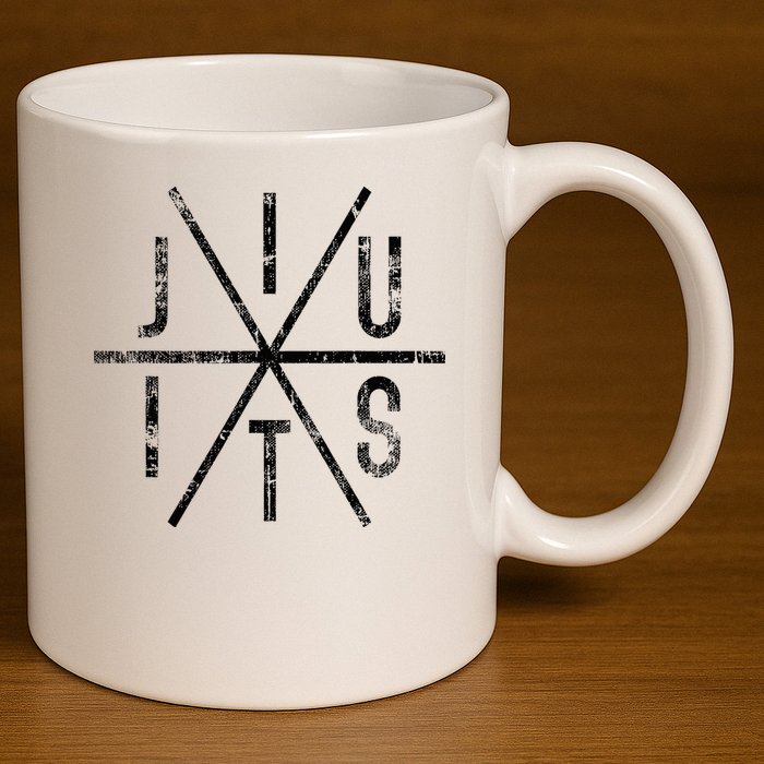 Brazilian Jiu Jitsu Bjj Distressed 11oz C Handle Ceramic Mug