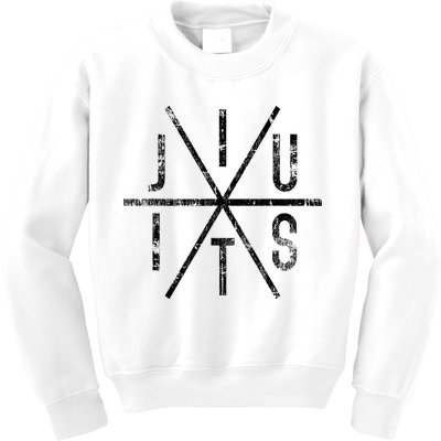 Brazilian Jiu Jitsu Bjj Distressed Kids Sweatshirt