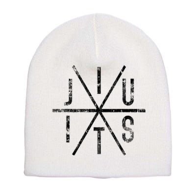 Brazilian Jiu Jitsu Bjj Distressed Short Acrylic Beanie