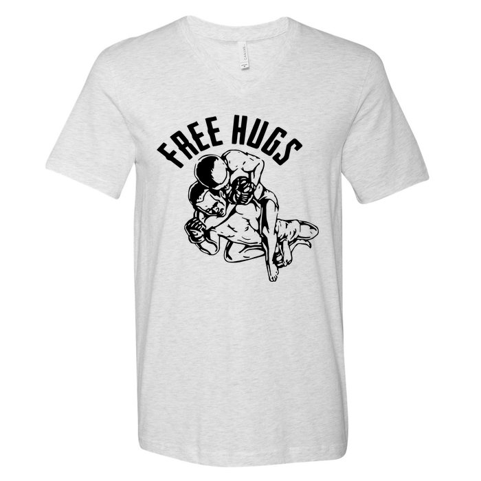 Brazilian Jiu Jitsu Free Hugs Martial V-Neck T-Shirt