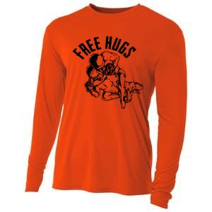 Brazilian Jiu Jitsu Free Hugs Martial Cooling Performance Long Sleeve Crew