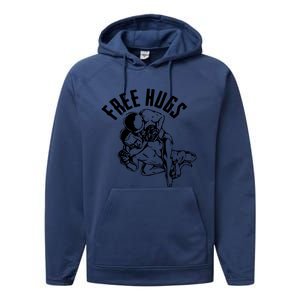 Brazilian Jiu Jitsu Free Hugs Martial Performance Fleece Hoodie