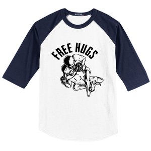 Brazilian Jiu Jitsu Free Hugs Martial Baseball Sleeve Shirt