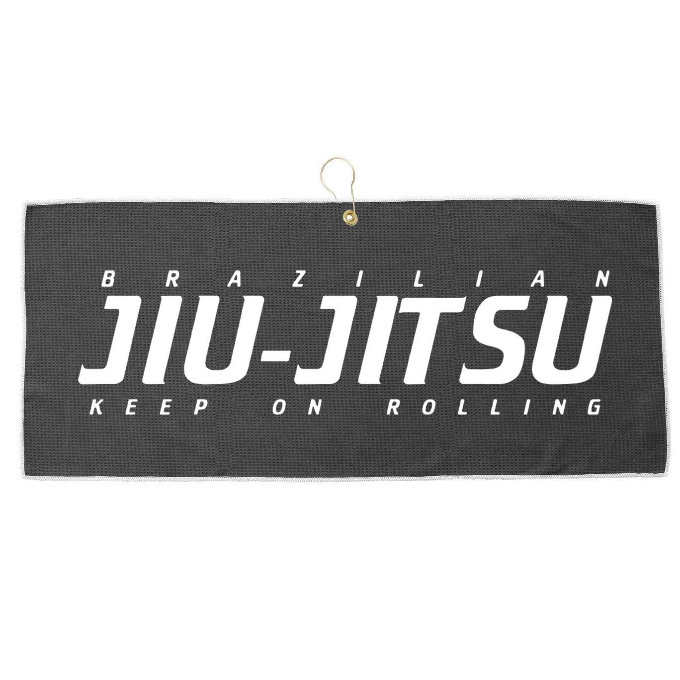 BRAZILIAN JIU JITSU Large Microfiber Waffle Golf Towel