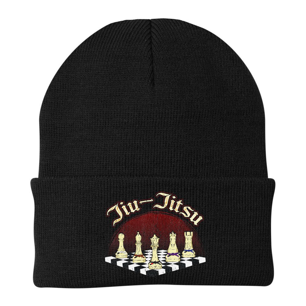 Brazilian Jiu Jitsu Chess Black Belt Beanie