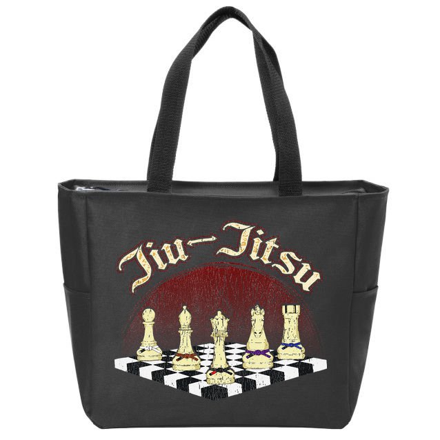 Brazilian Jiu Jitsu Chess Black Belt Zip Tote Bag