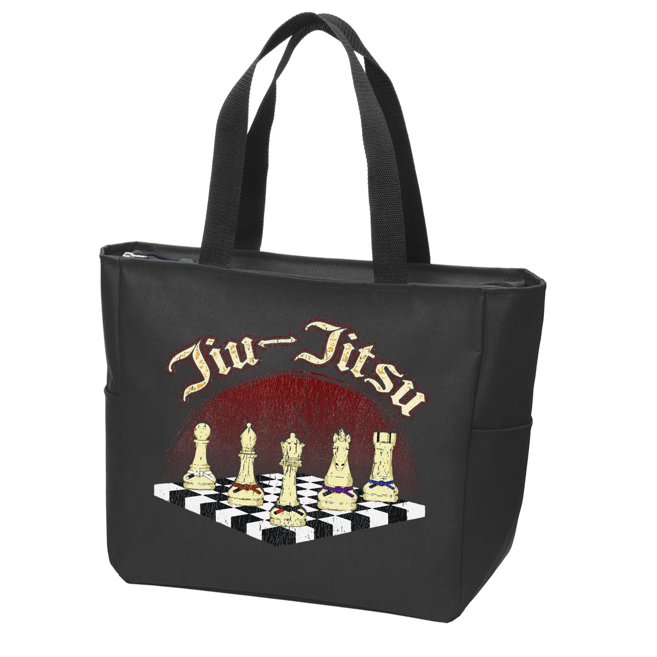 Brazilian Jiu Jitsu Chess Black Belt Zip Tote Bag
