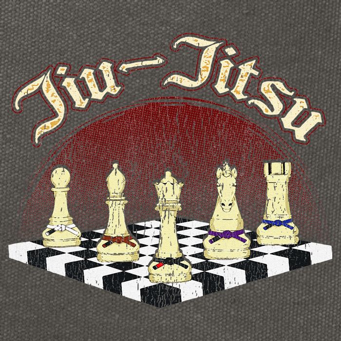 Brazilian Jiu Jitsu Chess Black Belt Cotton Canvas Backpack