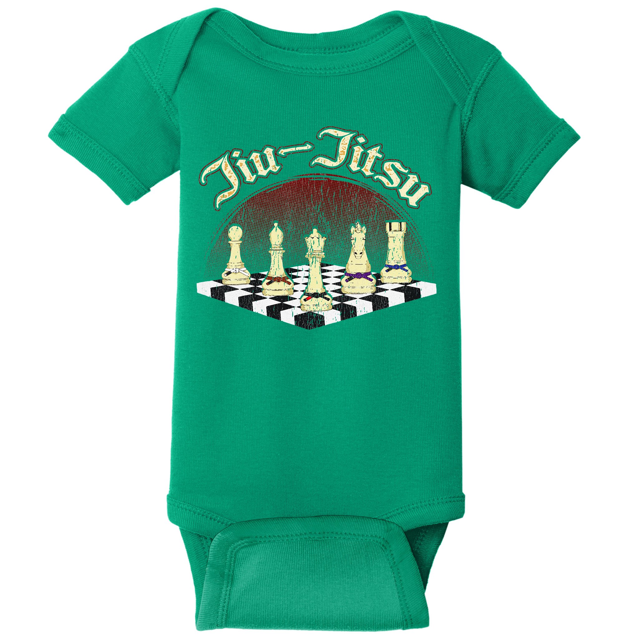Brazilian Jiu Jitsu Chess Black Belt Baby Bodysuit