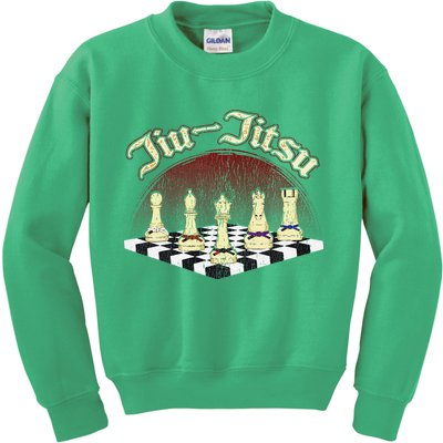 Brazilian Jiu Jitsu Chess Black Belt Kids Sweatshirt