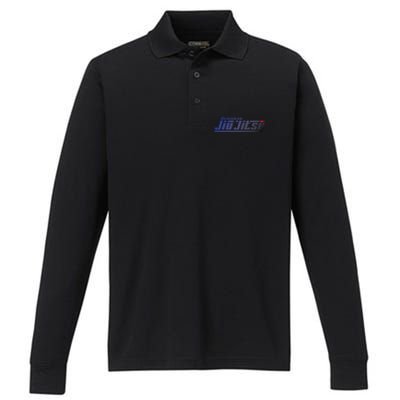 BRAZILIAN JIU JITSU BLUE BELT BJJ NOGI Grappling Performance Long Sleeve Polo