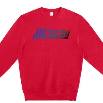 BRAZILIAN JIU JITSU BLUE BELT BJJ NOGI Grappling Premium Crewneck Sweatshirt