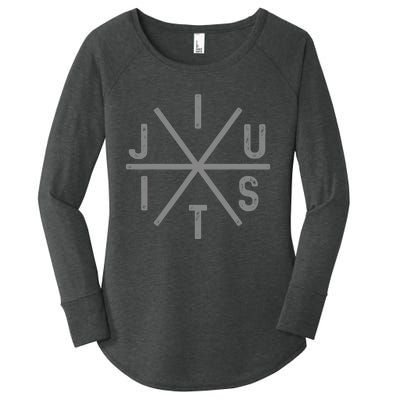 Brazilian Jiu Jitsu BJJ MMA Mixed Martial Arts Women's Perfect Tri Tunic Long Sleeve Shirt