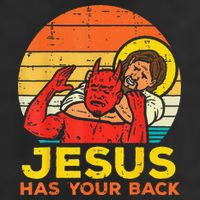 Brazilian Jiu Jitsu Jesus Jesus Has Your Back 7 Panel Mesh Trucker Snapback Hat
