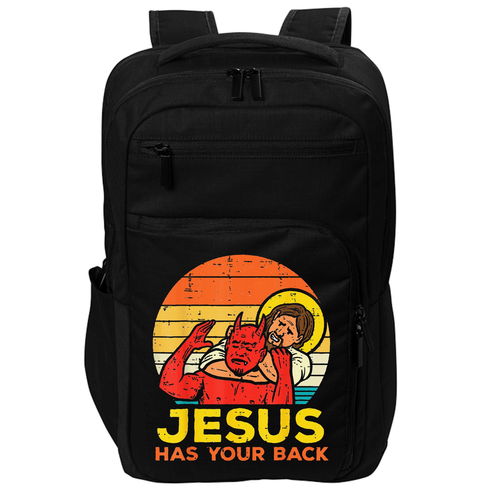 Brazilian Jiu Jitsu Jesus Jesus Has Your Back Impact Tech Backpack