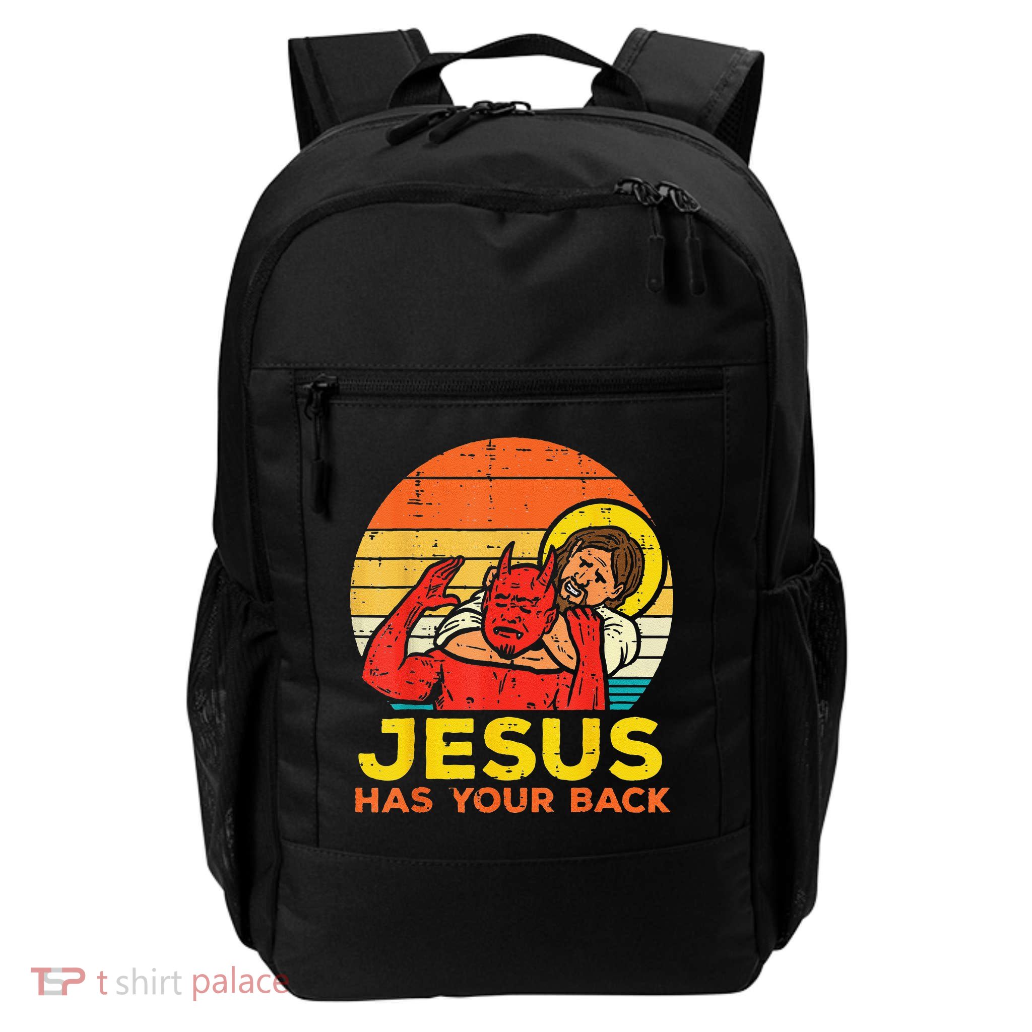 Brazilian Jiu Jitsu Jesus Jesus Has Your Back Backpack
