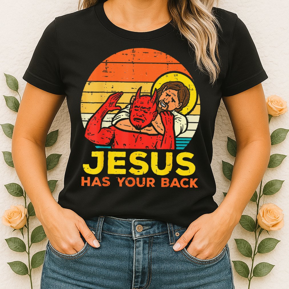 Brazilian Jiu Jitsu Jesus Jesus Has Your Back Womens T-Shirt