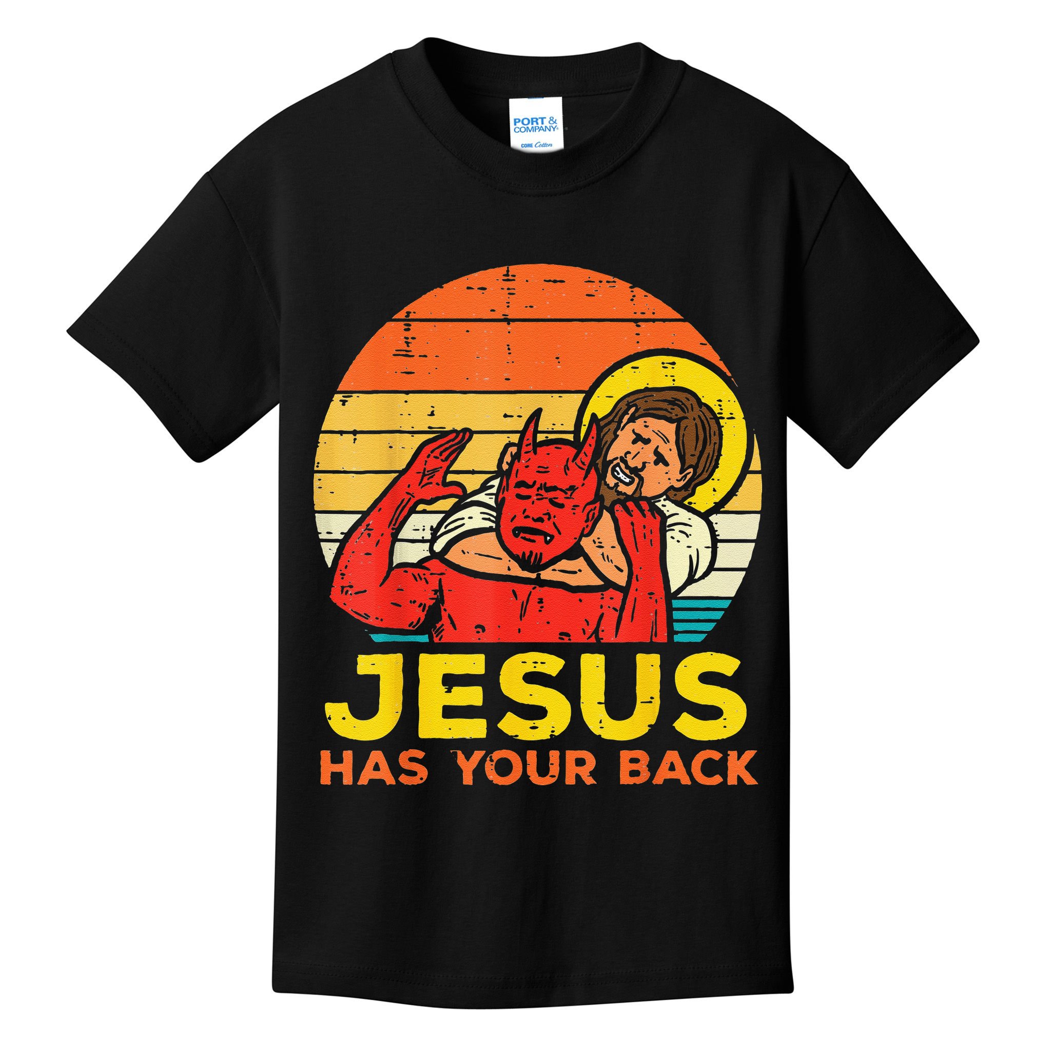 Brazilian Jiu Jitsu Jesus Jesus Has Your Back Kids T-Shirt