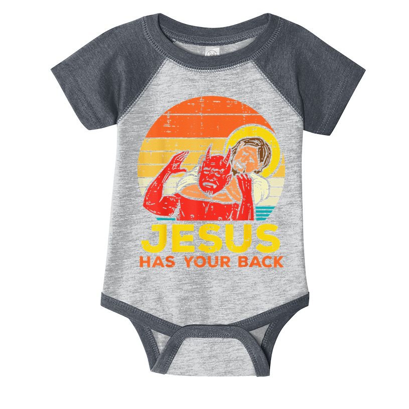 Brazilian Jiu Jitsu Jesus Jesus Has Your Back Infant Baby Jersey Bodysuit