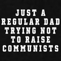 Just A Regular Dad Trying Not To Raise Communists Ladies PosiCharge Tri-Blend Wicking Tank