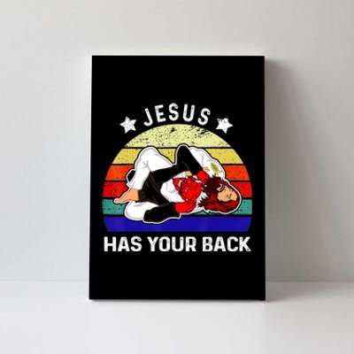 Brazilian Jiu Jitsu Jesus Jesus Has Your Back Canvas