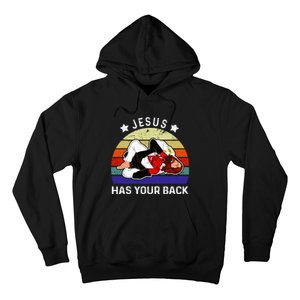 Brazilian Jiu Jitsu Jesus Jesus Has Your Back Hoodie