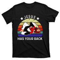 Brazilian Jiu Jitsu Jesus Jesus Has Your Back T-Shirt