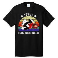 Brazilian Jiu Jitsu Jesus Jesus Has Your Back Tall T-Shirt