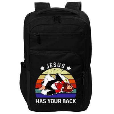 Brazilian Jiu Jitsu Jesus Jesus Has Your Back Impact Tech Backpack