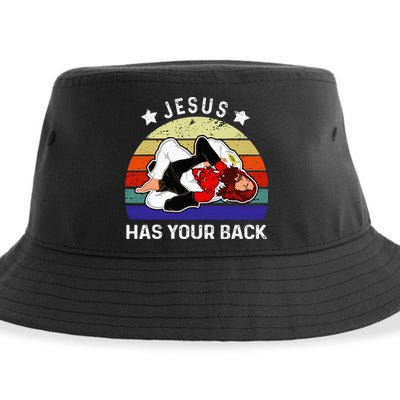 Brazilian Jiu Jitsu Jesus Jesus Has Your Back Sustainable Bucket Hat