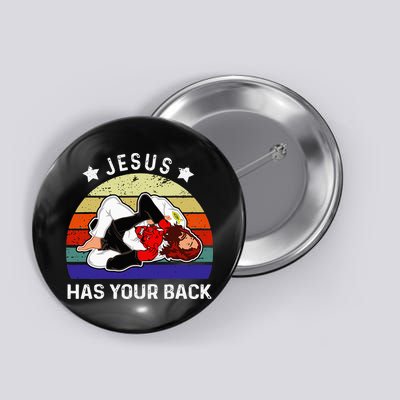 Brazilian Jiu Jitsu Jesus Jesus Has Your Back Button