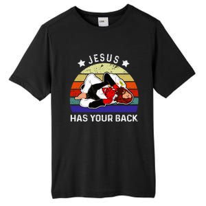 Brazilian Jiu Jitsu Jesus Jesus Has Your Back Tall Fusion ChromaSoft Performance T-Shirt