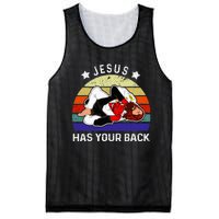 Brazilian Jiu Jitsu Jesus Jesus Has Your Back Mesh Reversible Basketball Jersey Tank