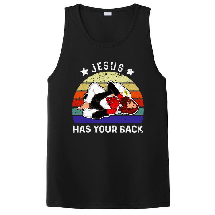 Brazilian Jiu Jitsu Jesus Jesus Has Your Back PosiCharge Competitor Tank