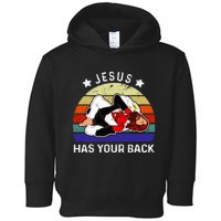 Brazilian Jiu Jitsu Jesus Jesus Has Your Back Toddler Hoodie