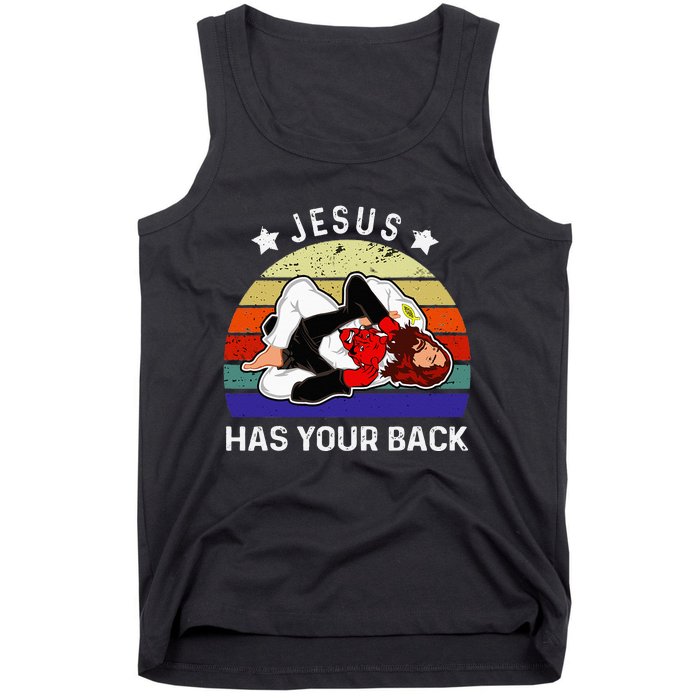 Brazilian Jiu Jitsu Jesus Jesus Has Your Back Tank Top