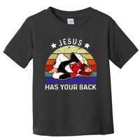 Brazilian Jiu Jitsu Jesus Jesus Has Your Back Toddler T-Shirt