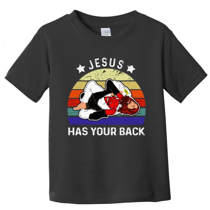 Brazilian Jiu Jitsu Jesus Jesus Has Your Back Toddler T-Shirt