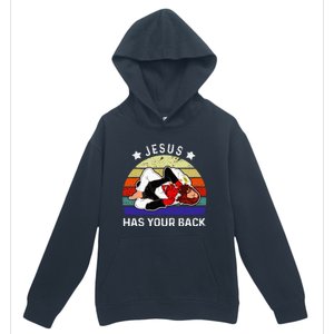 Brazilian Jiu Jitsu Jesus Jesus Has Your Back Urban Pullover Hoodie