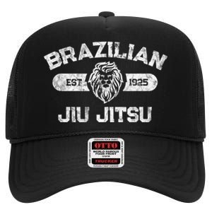 Brazilian Jiu Jitsu Established 1925 Bjj Gift Mma Fighter High Crown Mesh Back Trucker Hat