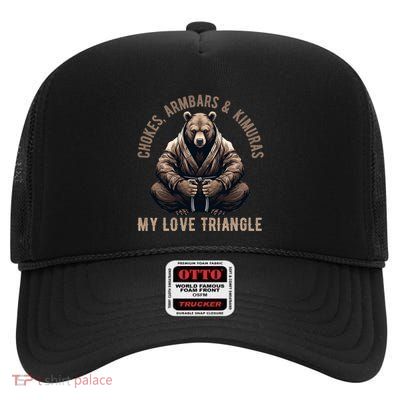 Brazilian Jiu Jitsu Bjj Grappling High Crown Mesh Back Trucker Hat