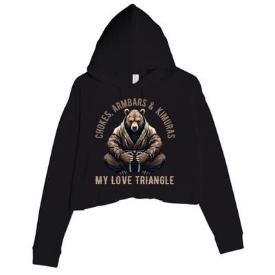 Brazilian Jiu Jitsu Bjj Grappling Crop Fleece Hoodie