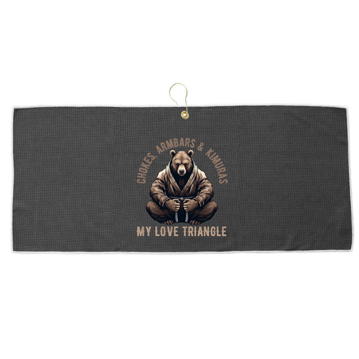 Brazilian Jiu Jitsu Bjj Grappling Large Microfiber Waffle Golf Towel