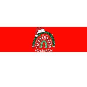 Bemerry Jolly Kind Teacher Crew Christmas Rainbow Bumper Sticker