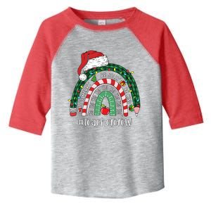 Bemerry Jolly Kind Teacher Crew Christmas Rainbow Toddler Fine Jersey T-Shirt