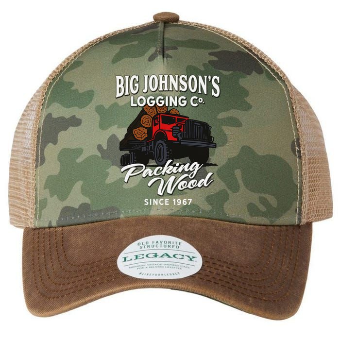 Big JohnsonS Logging Co. Packing Wood Funny Logger Legacy Tie Dye Trucker Hat