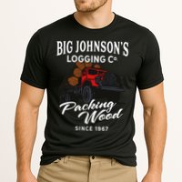 Big JohnsonS Logging Co. Packing Wood Funny Logger Performance Shirt
