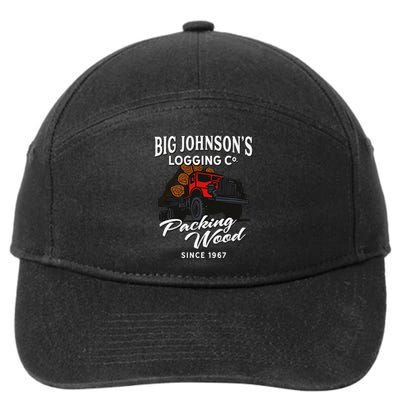 Big JohnsonS Logging Co. Packing Wood Funny Logger 7-Panel Snapback Hat